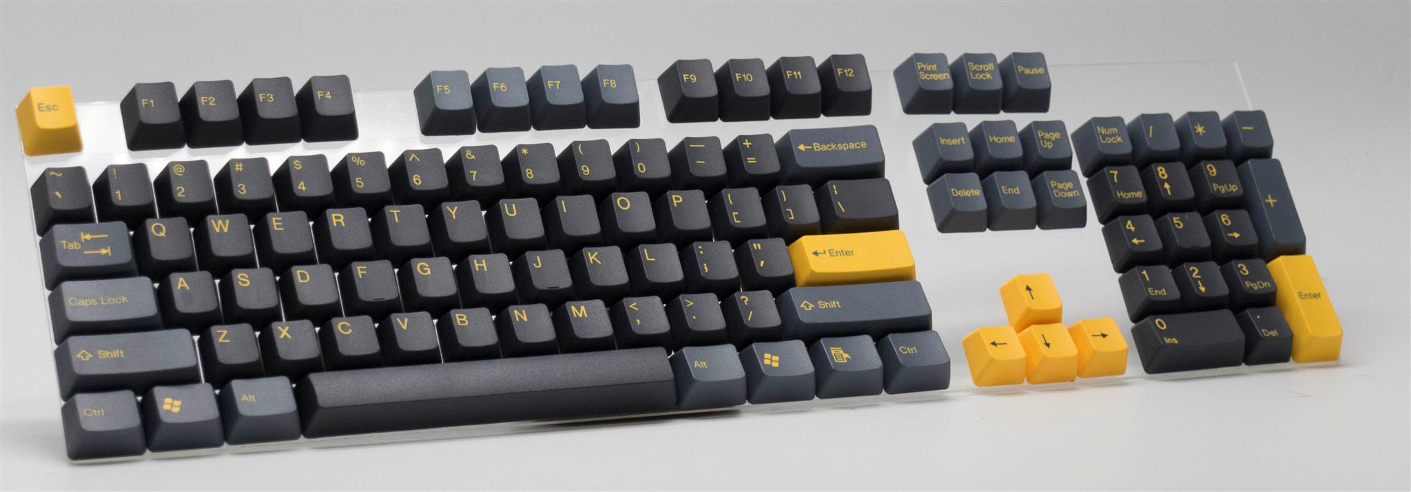 TAIHAO DOUBLE SHOT ABS KEYCAPS SET FOR CHERRY MX SWITCH (104-KEYS) (BATMAN) (BLK/DARK GRAY/YELLOW) (C01BK303) - DataBlitz