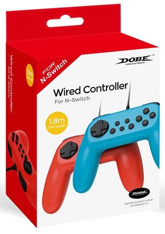 DOBE NSW Wired Controller For N-Switch 1.8 Line Length Neon Red/Neon Blue (TNS-19068)