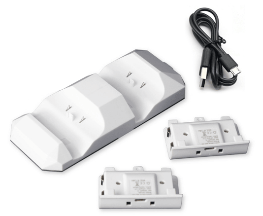 DOBE XBOXONE S DUAL CHARGING DOCK FOR XBOXONE WIRELESS CONTROLLER WHITE (DOBE) TYX-695S - DataBlitz