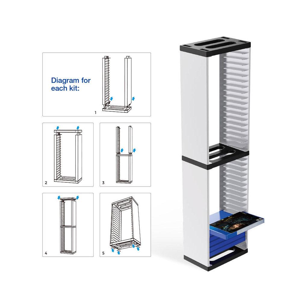 DOBE PS5 GAME CARD BOX STORAGE STAND (36-DISC) FOR PS/XBOXONE/N-SWITCH (TP5-0519) - DataBlitz