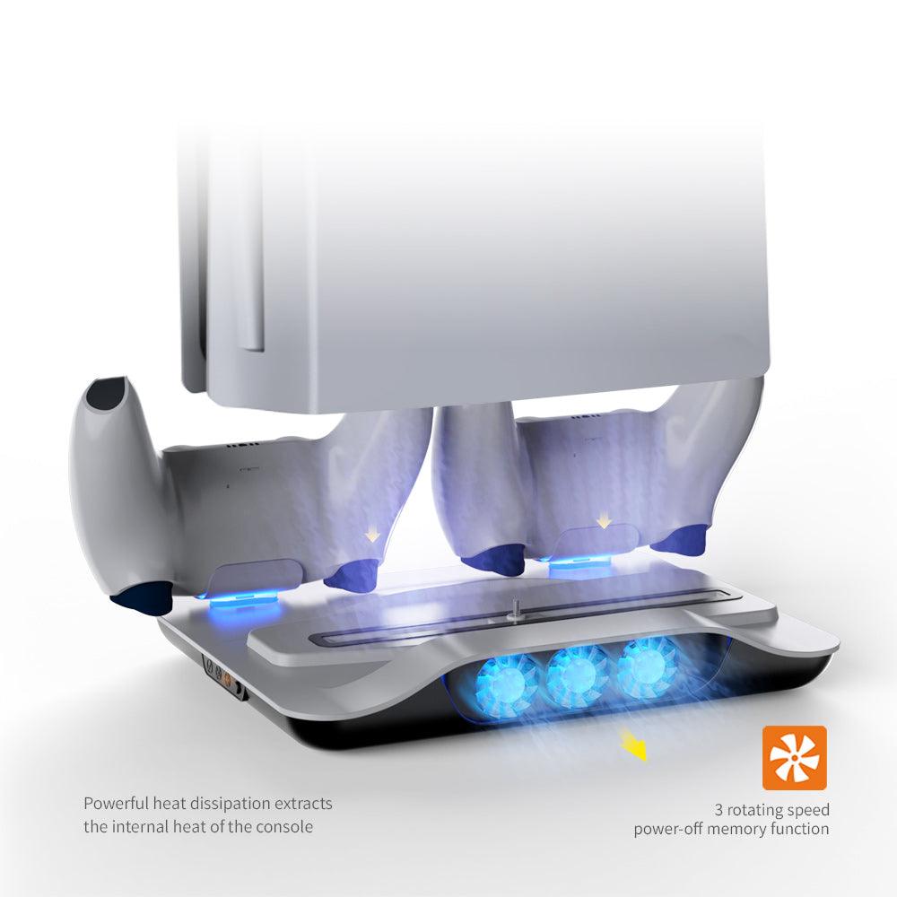 DOBE PS5 MULTIFUNCTIONAL COOLING STAND FOR P-5 (WHITE) (TP5-05102) - DataBlitz