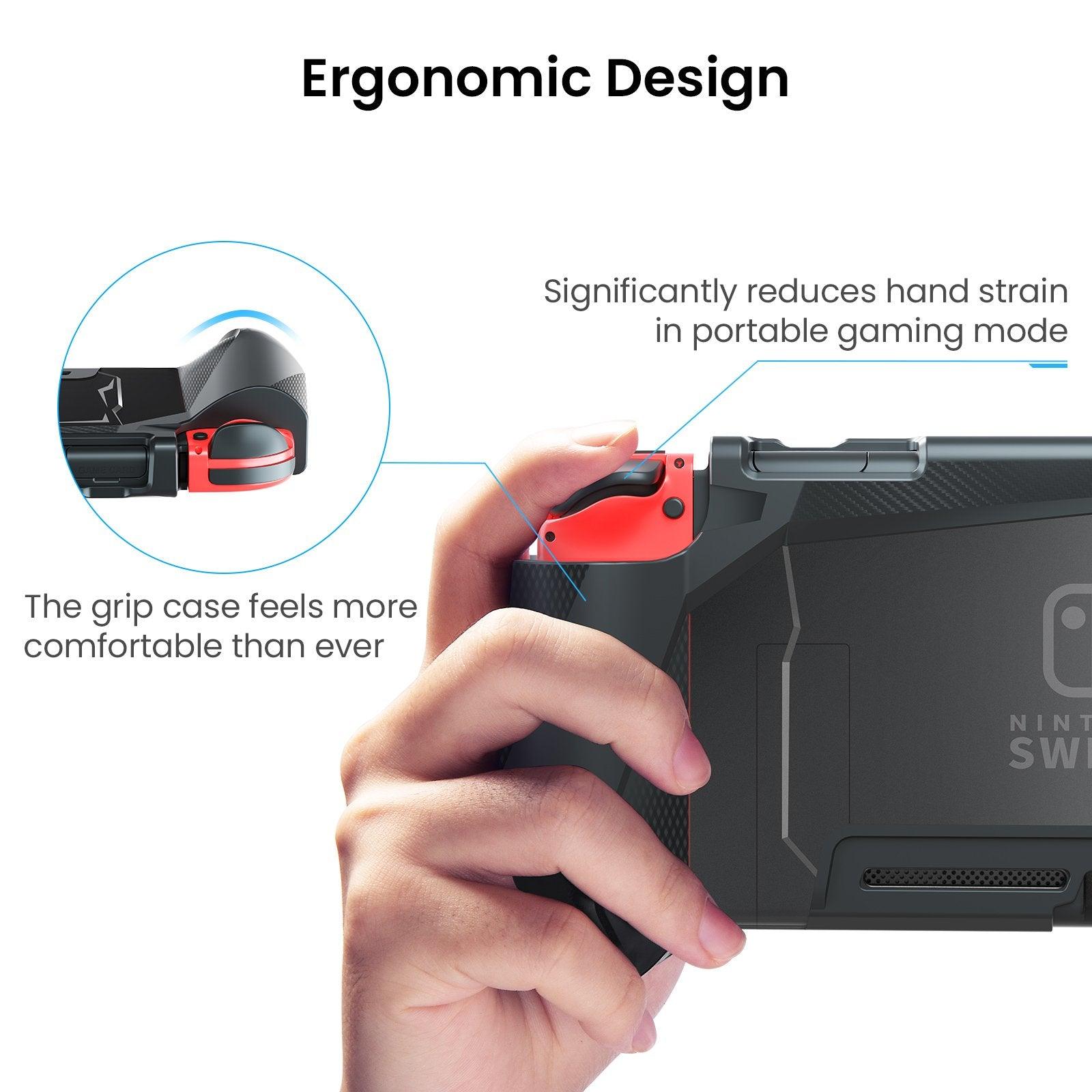 Tomtoc NSW Dockable Grip Case For Nintendo Switch (Black) (A05-020D01) - DataBlitz