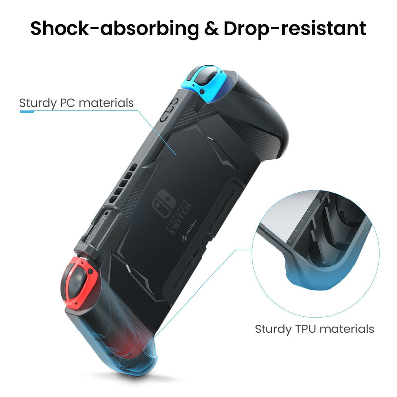 Tomtoc NSW Dockable Grip Case For Nintendo Switch (Black) (A05-020D01) - DataBlitz