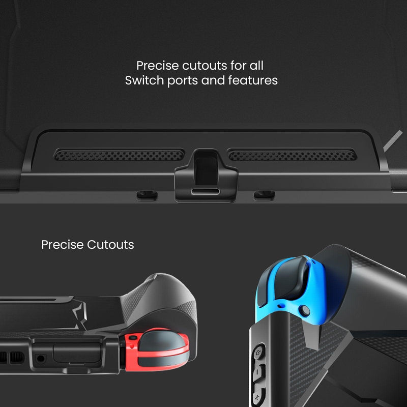 Tomtoc NSW Dockable Grip Case For Nintendo Switch (Black) (A05-020D01) - DataBlitz