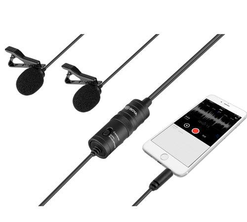 BOYA BY-M1DM DUAL OMNI-DIRECTIONAL LAVALIER MIC - DataBlitz