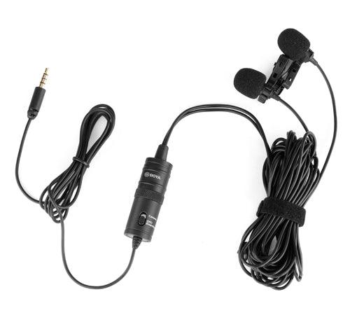 BOYA BY-M1DM DUAL OMNI-DIRECTIONAL LAVALIER MIC - DataBlitz