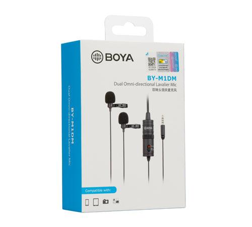 BOYA BY-M1DM DUAL OMNI-DIRECTIONAL LAVALIER MIC - DataBlitz