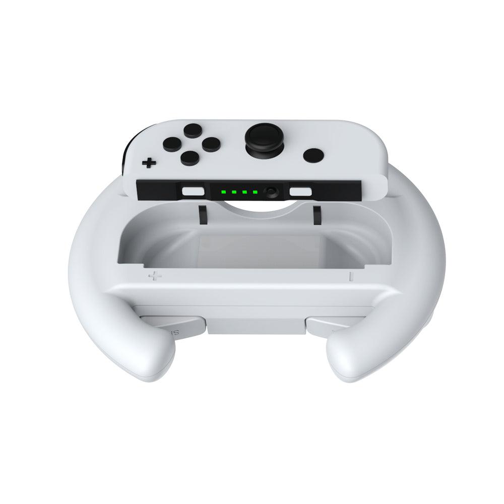 DOBE NSW RACING WHEEL CONTROLLER FOR LEFT & RIGHT JOYPADS WHITE (TNS-852B) - DataBlitz