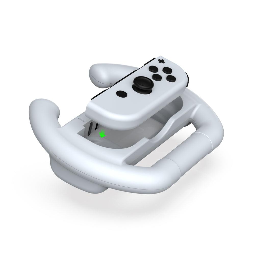 DOBE NSW RACING WHEEL CONTROLLER FOR LEFT & RIGHT JOYPADS WHITE (TNS-852B) - DataBlitz