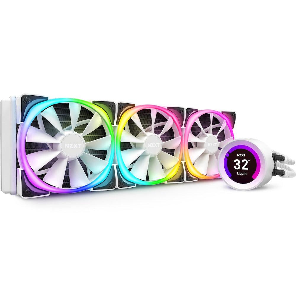 NZXT KRAKEN Z73 RGB 360MM LIQUID COOLER WITH LCD DISPLAY (MATTE WHITE) (RL-KRZ73-RW)+NZXT KRAKEN LGA 1700 BRACKET KIT - DataBlitz