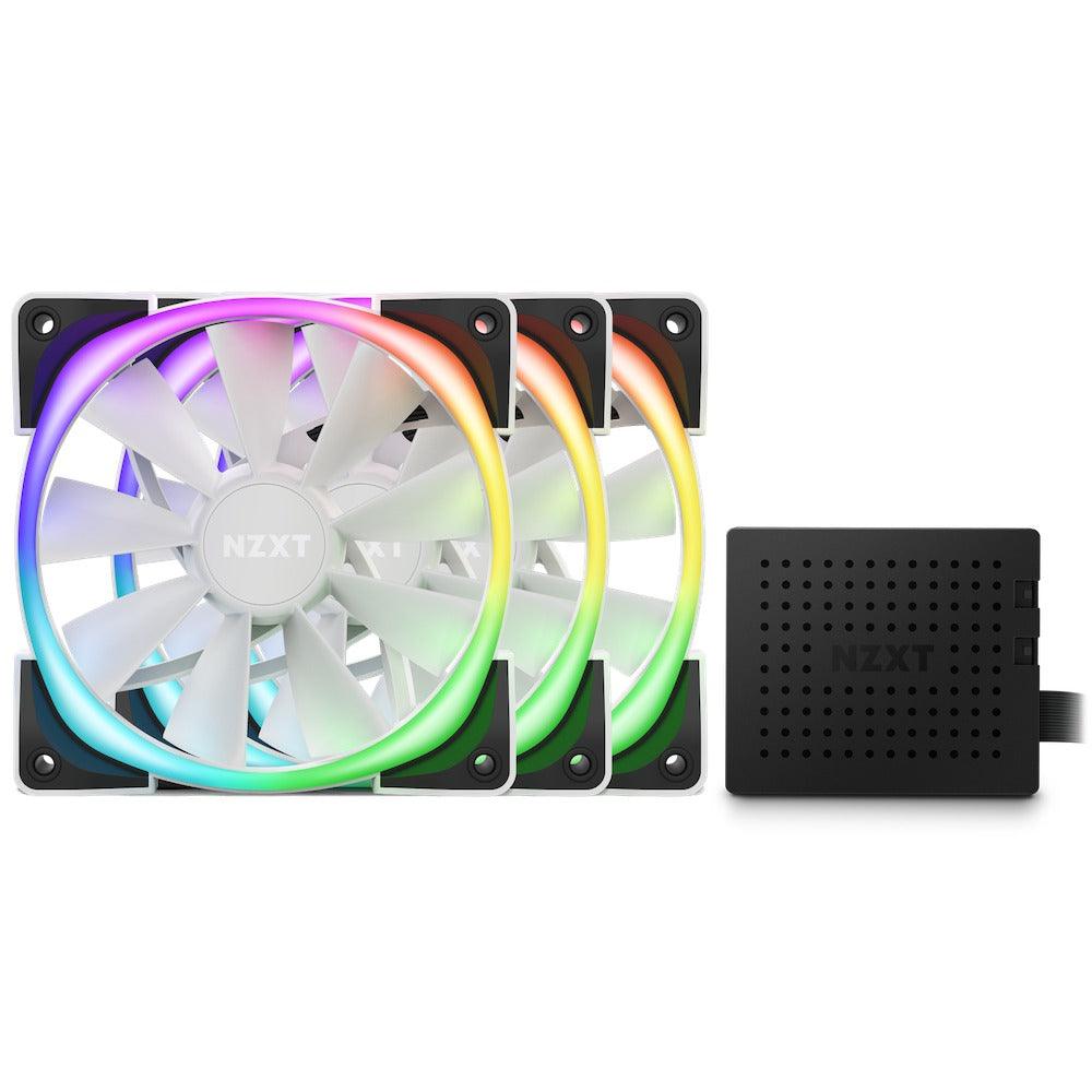 NZXT AER RGB 2 120MM 3-Pack Fan (Matte White) (HF-2812C-TW) - DataBlitz