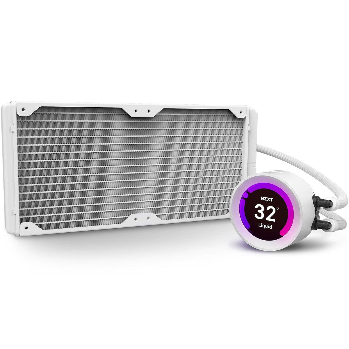 NZXT Kraken Z63 RGB 280mm Liquid Cooler With LCD Display (Matte White) (RL-KRZ63-RW) + NZXT Kraken LGA 1700 Bracket Kit - DataBlitz