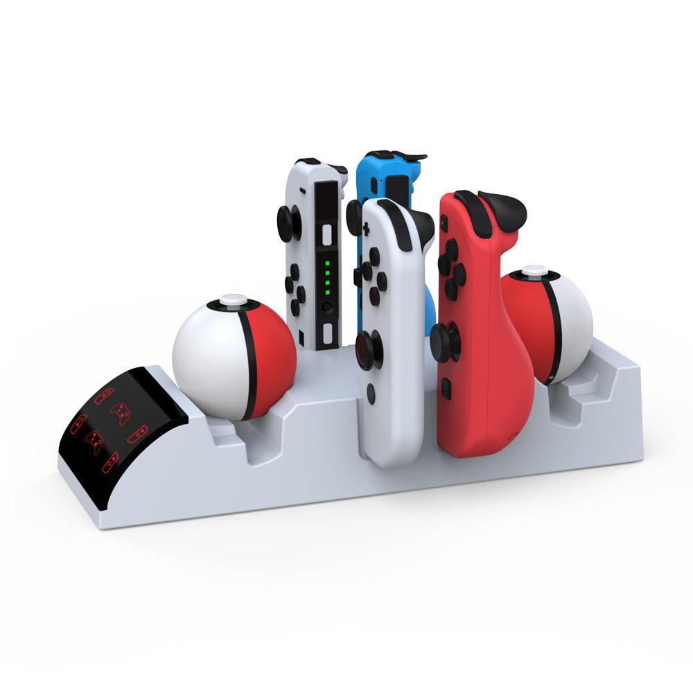 DOBE NSW MULTI-FUNCTION CHARGING DOCK FOR N-S JOY-PAD/PRO CONTROLLER/POKE BALL PLUS (WHITE) (TNS-19035) - DataBlitz