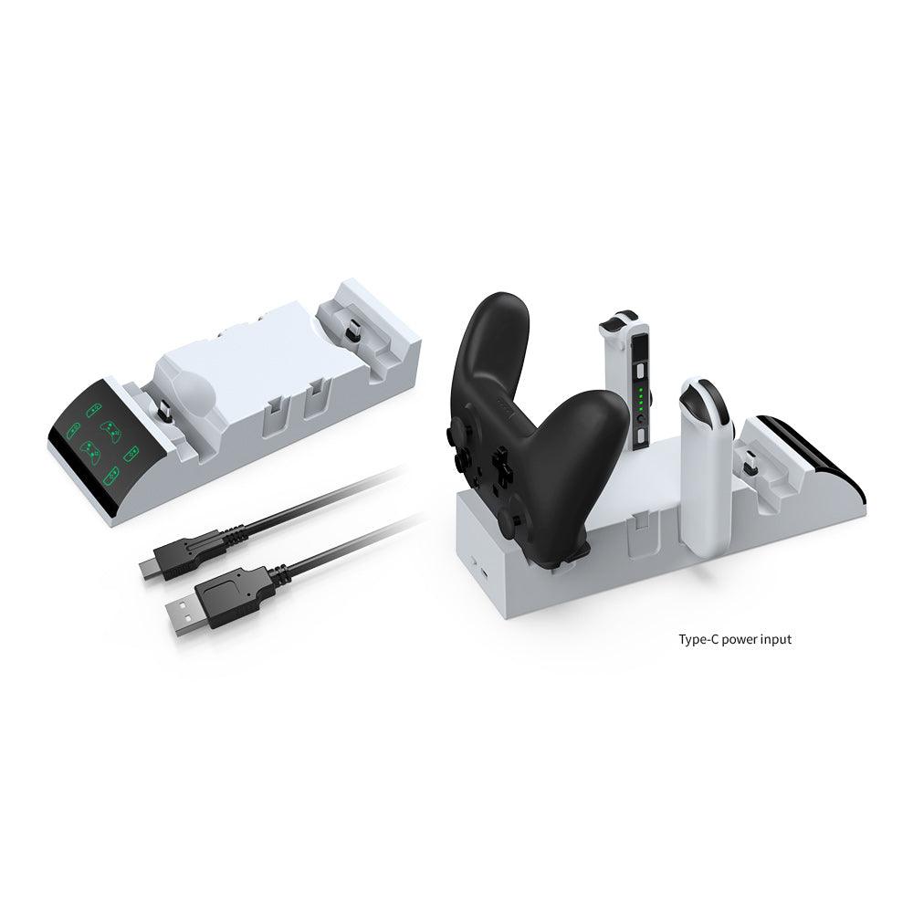 DOBE NSW MULTI-FUNCTION CHARGING DOCK FOR N-S JOY-PAD/PRO CONTROLLER/POKE BALL PLUS (WHITE) (TNS-19035) - DataBlitz