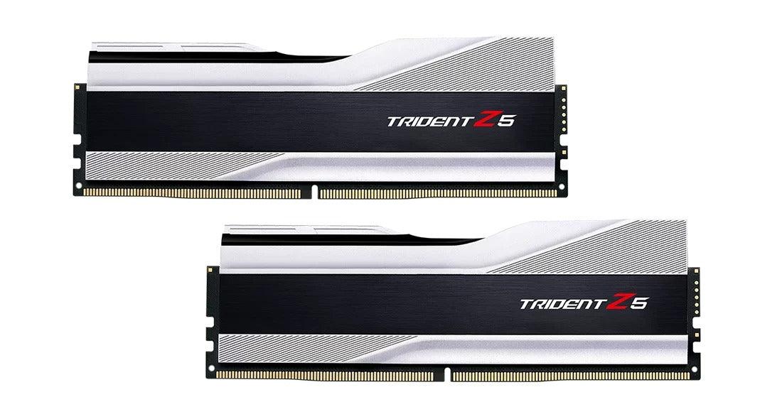 G.Skill Trident Z5 32GB (16GBX2) DDR5 Intel XMP 6000MHZ Memory (Metallic Silver) (F5-6000J3636F16GX2-TZ5S) - DataBlitz