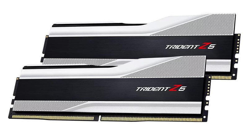 G.Skill Trident Z5 32GB (16GBX2) DDR5 Intel XMP 6000MHZ Memory (Metallic Silver) (F5-6000J3636F16GX2-TZ5S) - DataBlitz