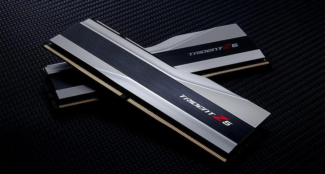 G.Skill Trident Z5 32GB (16GBX2) DDR5 Intel XMP 6000MHZ Memory (Metallic Silver) (F5-6000J3636F16GX2-TZ5S) - DataBlitz