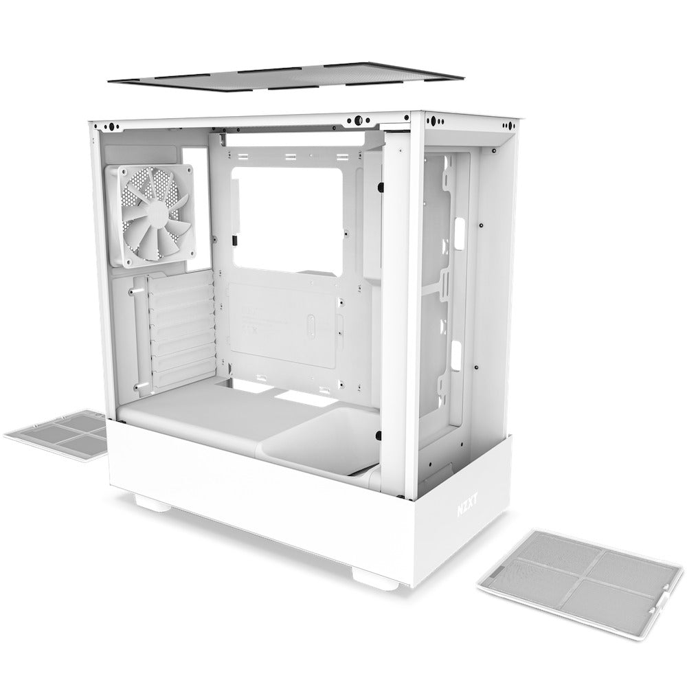 NZXT H5 Flow Compact Mid-Tower Airflow Case (White) (CC-H51FW-01)