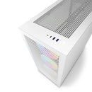 NZXT H7 Flow Mid-Tower Airflow Case With RGB Fans (Matte White)