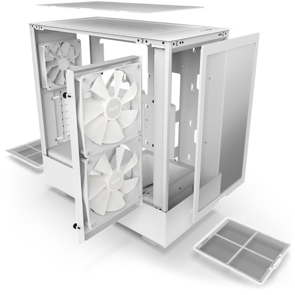NZXT H5 Flow Compact Mid-Tower Airflow Case With RGB Fans