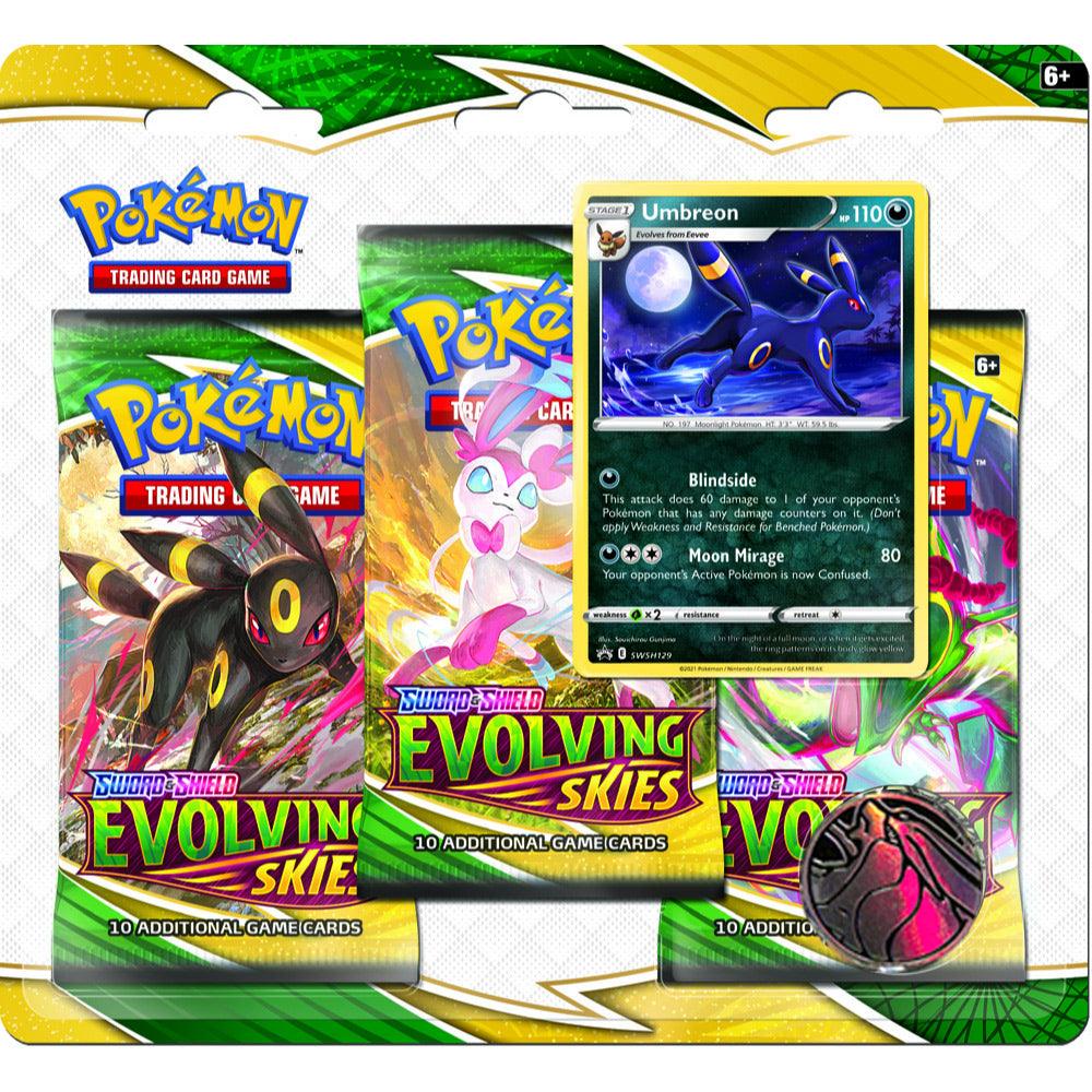 POKEMON TRADING CARD GAME SS7 SWORD & SHIELD EVOLVING SKIES 3 BLISTERS (178-80881) - DataBlitz