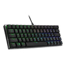COOLER MASTER SK620 60% MECHANICAL KEYBOARD BLACK WITH LOW PROFILE SWITCHES (RED RGB LINEAR) - DataBlitz