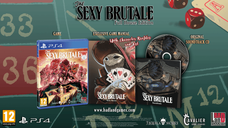 PS4 The Sexy Brutale Full House Edition Includes Exclusive Booklet + Original Soundtrack Cd Reg.2