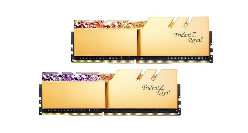 G.Skill Trident Z Royal RGB 16GB (2 X 8GB) DDR4 3600MHZ Memory (Gold) (F4-3600C18D-16GTRG) - DataBlitz