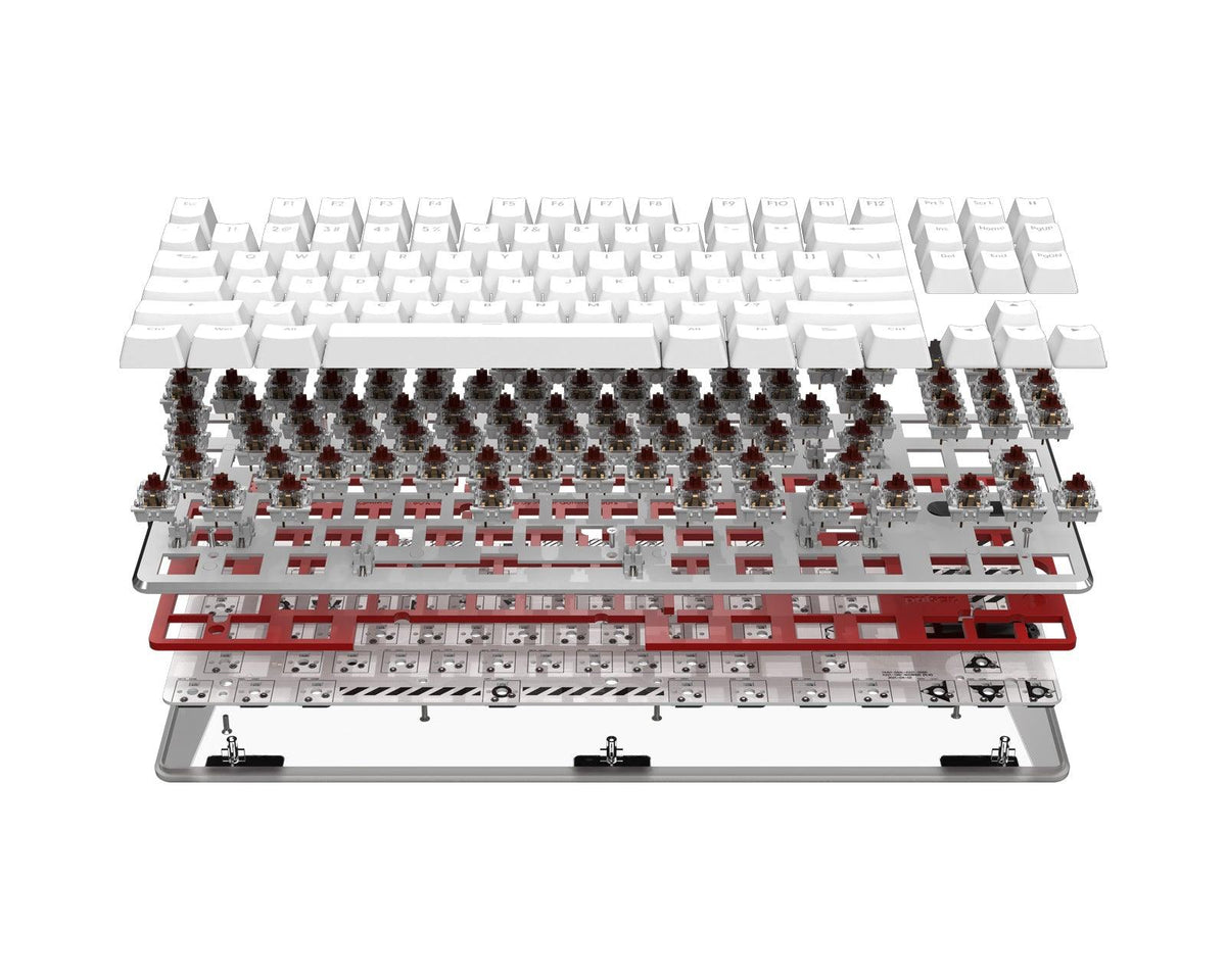 Pulsar 80% TKL ANSI Custom Mechanical Gaming Keyboard Barebone (White) (PCMK801W) - DataBlitz