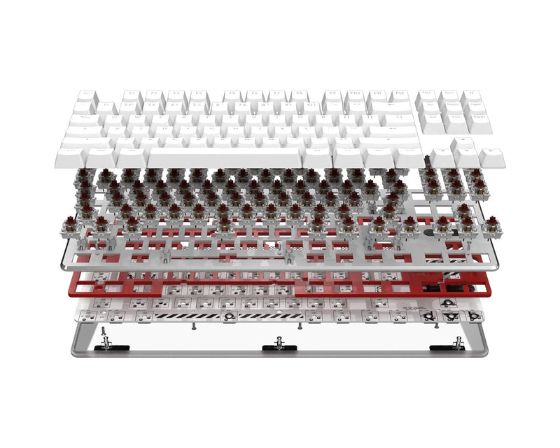 Pulsar 80% TKL ANSI Custom Mechanical Gaming Keyboard Barebone (White) (PCMK801W) - DataBlitz