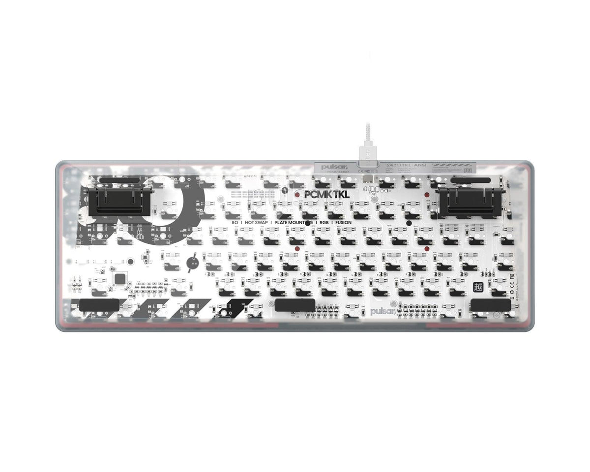 Pulsar 80% TKL ANSI Custom Mechanical Gaming Keyboard Barebone (White) (PCMK801W) - DataBlitz