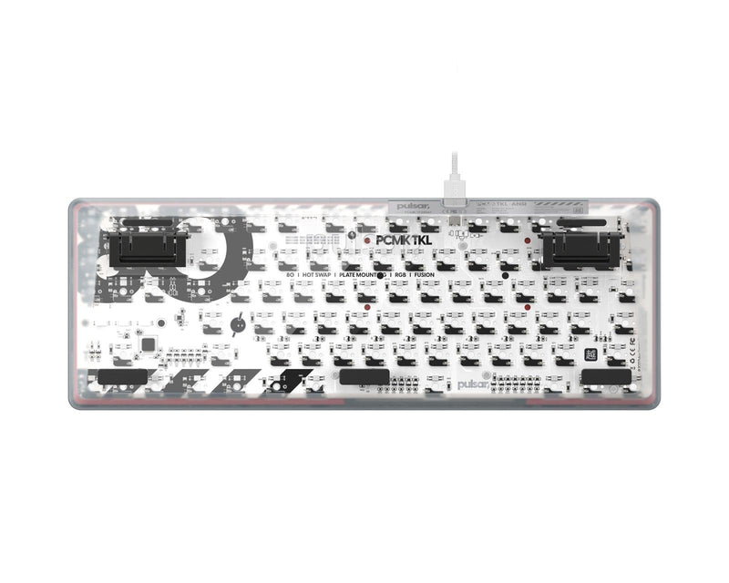 Pulsar 80% TKL ANSI Custom Mechanical Gaming Keyboard Barebone (White)  (PCMK801W)