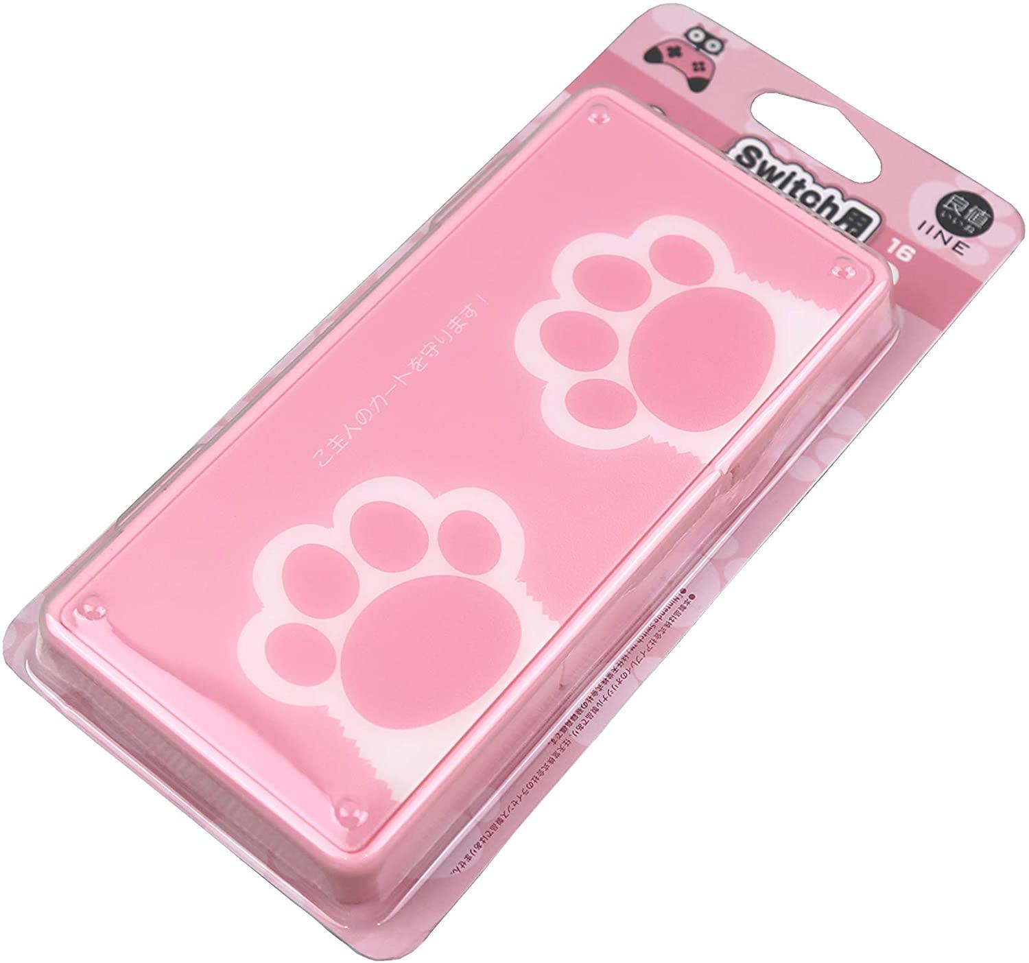 IINE NSW GAME CARD CASE 8+8 CAT PAW PINK (L365) - DataBlitz