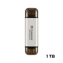 Transcend ESD310S 10GBPS USB Type-C/Type-A Portable SSD (Silver)