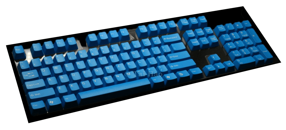 TAIHAO DOUBLE SHOT ABS KEYCAPS SET FOR CHERRY MX SWITCH (104-KEYS) (SKY BLUE DS) (C01BU102) - DataBlitz