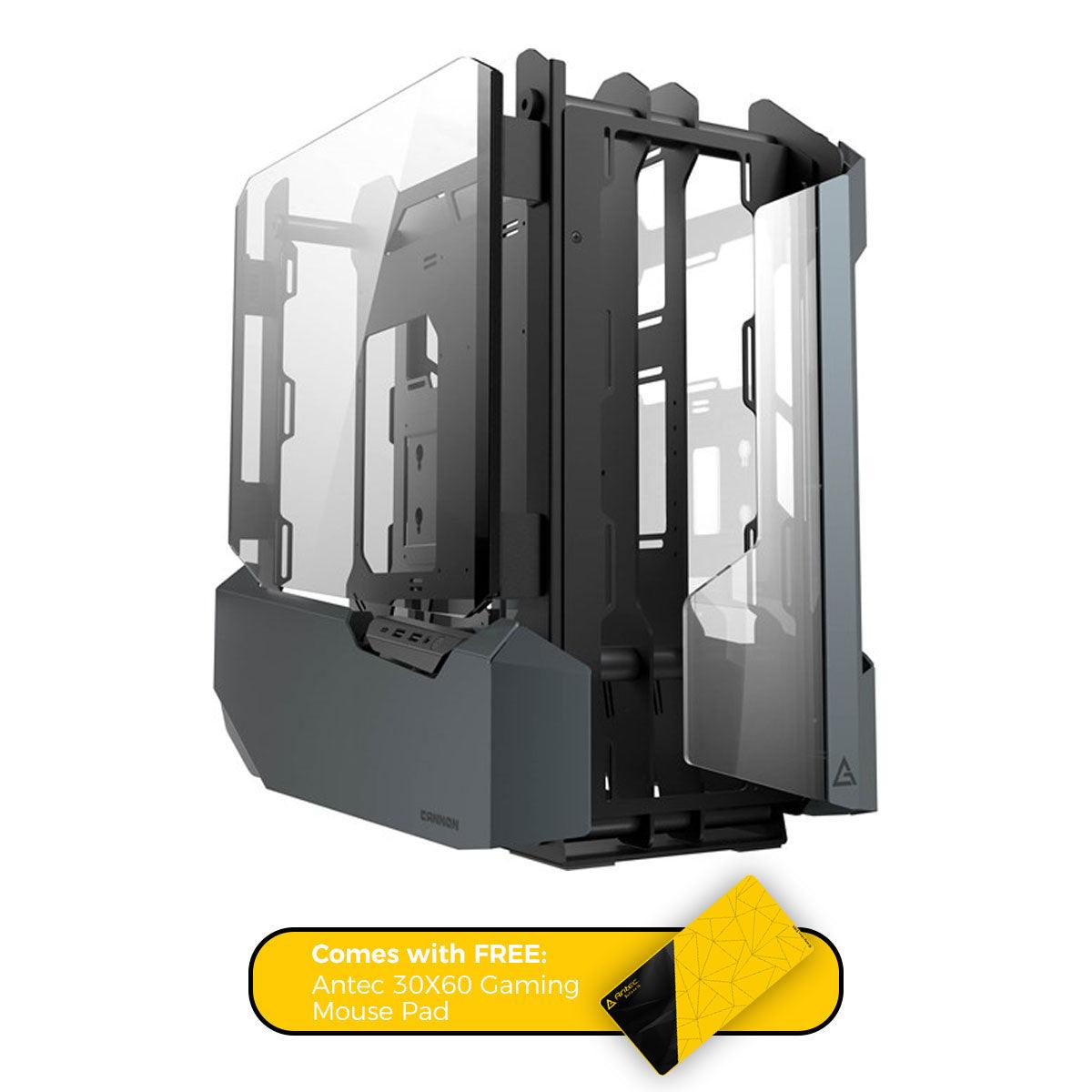 Antec Cannon Aluminum Open Frame Full Tower E-ATX Gaming Case (Black) + Antec 30X60 Gaming Mouse Pad - DataBlitz