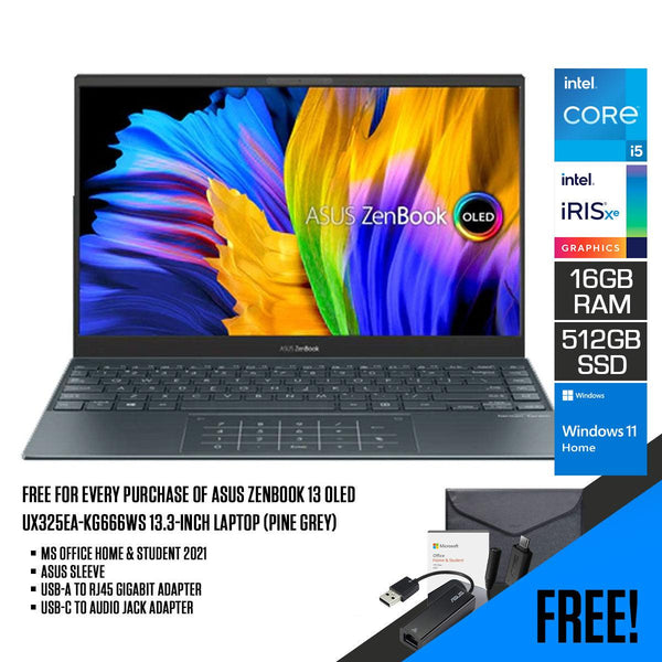 ASUS ZENBOOK 13 OLED UX325EA-KG666WS LAPTOP (PINE GREY)