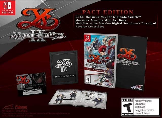 NINTENDO SWITCH YS IX MONSTRUM NOX PACT EDITION