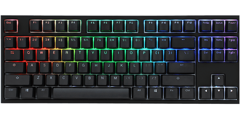 DUCKY ONE 2 TKL RGB LED DOUBLE SHOT PBT MECHANICAL KEYBOARD CHERRY MX BLUE (DKON1787ST-CUSPDAZT1) - DataBlitz