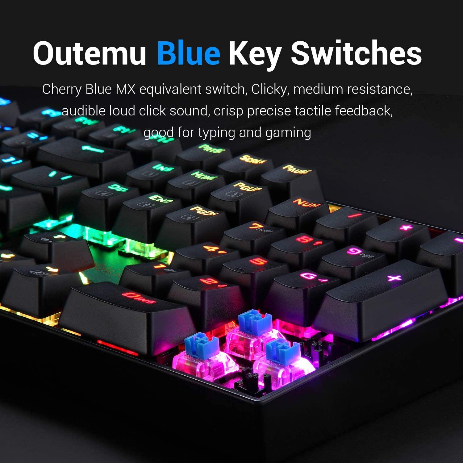 REDRAGON MITRA RGB MECHANICAL GAMING KEYBOARD (K551RGB-1) (BLUE SWITCH) - DataBlitz