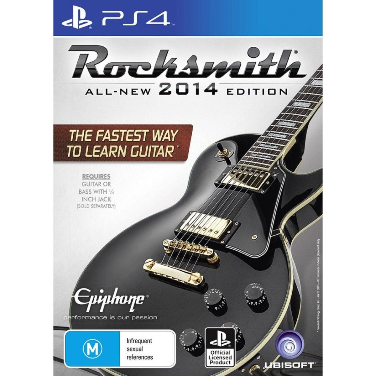 PS4 ROCKSMITH ALL NEW 2014 EDITION THE FASTEST WAY TO LEARN GUITAR W/ REAL TONE CABLE REG.2 - DataBlitz