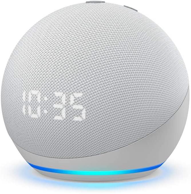 AMAZON ALL-NEW ECHO DOT 4TH GEN SMART SPEAKER WITH CLOCK & ALEXA (GLACIER WHITE) - DataBlitz