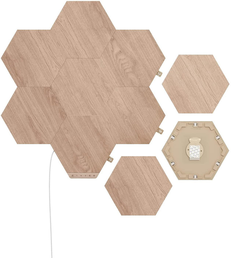 NANOLEAF ELEMENTS NL52-K-7002HB-7PK BIRCHWOOD HEXAGONS SMARTER KIT 7 LIGHT PANELS - DataBlitz