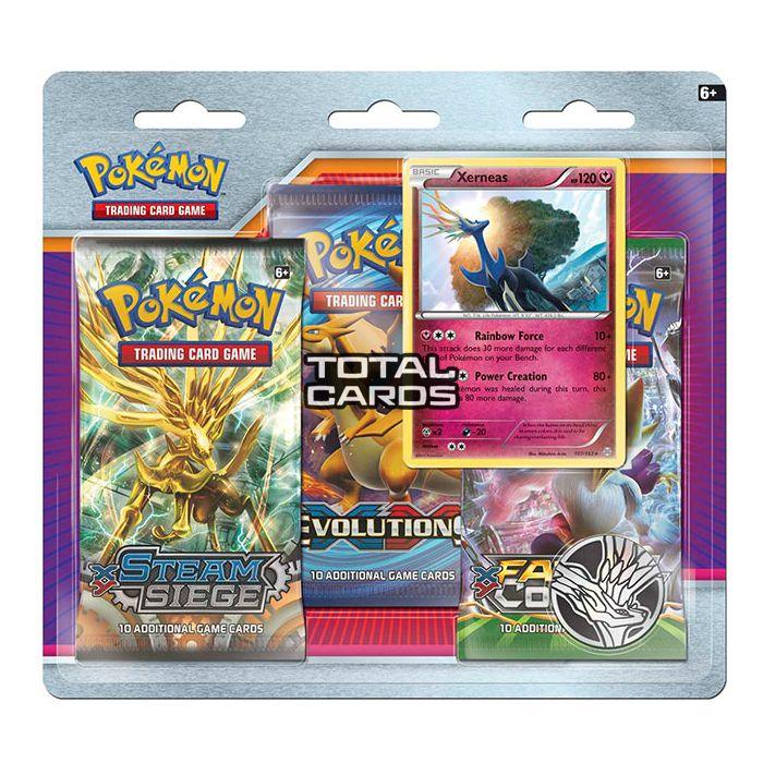 POKEMON TRADING CARD GAME YVELTAL AND XERNEAS 3 PACK BLISTER - DataBlitz
