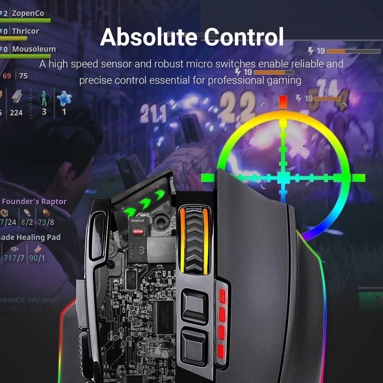 REDRAGON SNIPER PRO WIRED & WIRELESS GAMING MOUSE (M801P-RGB) - DataBlitz