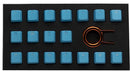 TAIHAO RUBBER DOUBLE SHOT BACKLIT GAMING KEYCAPS SET FOR CHERRY MX SWITCH TYPE (18-KEYS) (NEON BLUE) - DataBlitz
