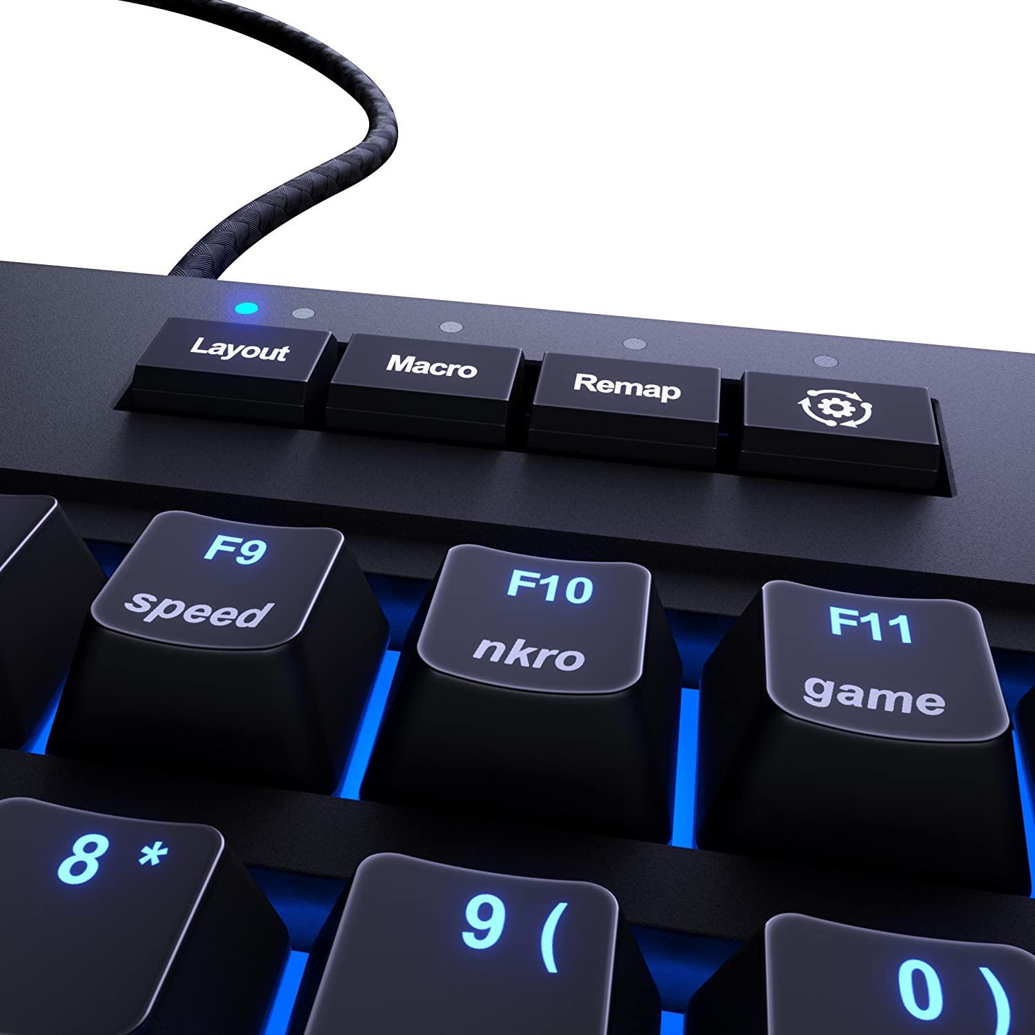 KINESIS GAMING FREESTYLE EDGE SPLIT MECHANICAL GAMING KEYBOARD (US BLUE) (KB950-BLU) - DataBlitz