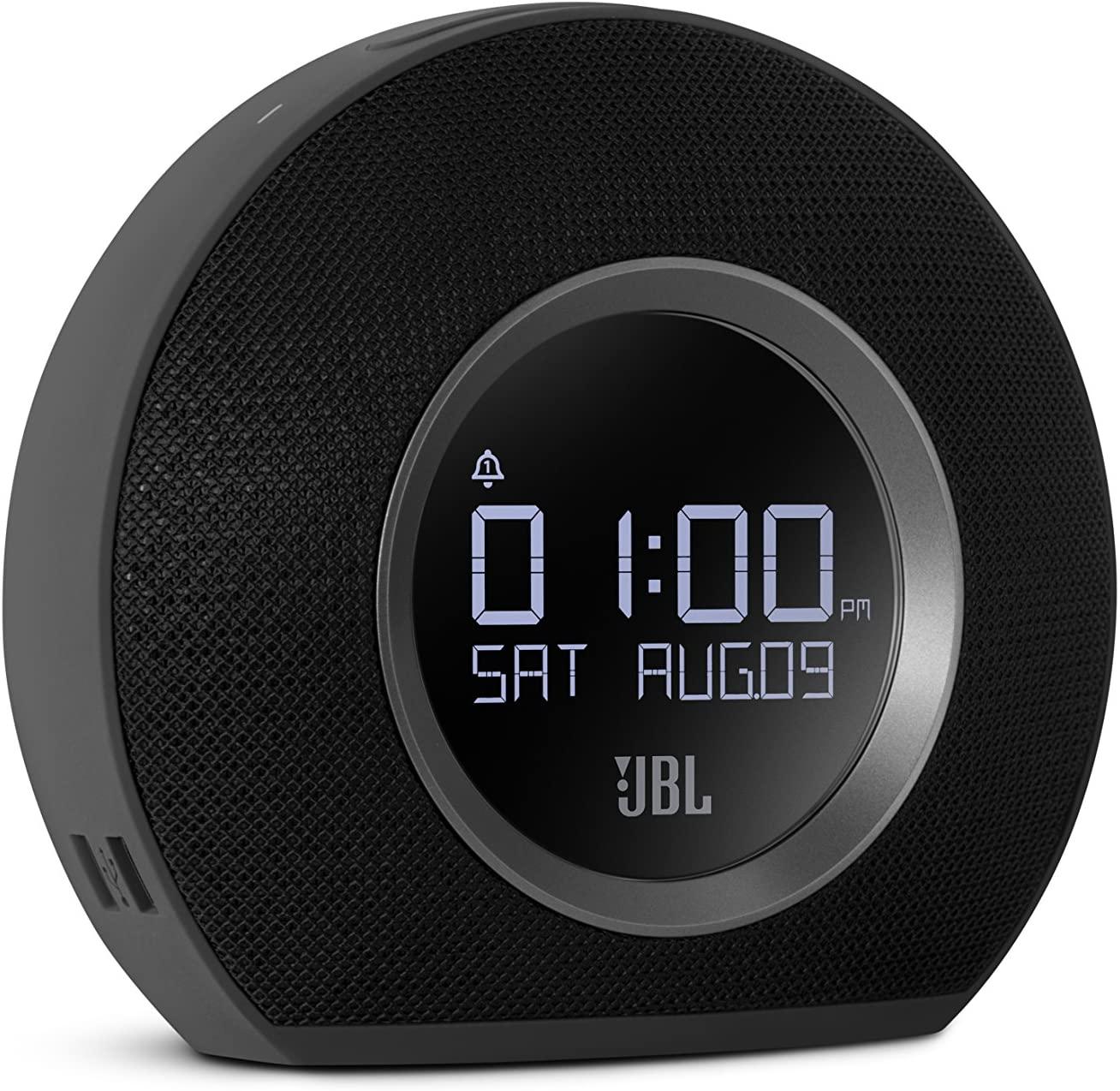 JBL HORIZON BLUETOOTH CLOCK RADIO WITH USB CHARGING AND AMBIENT LIGHT (BLACK) - DataBlitz