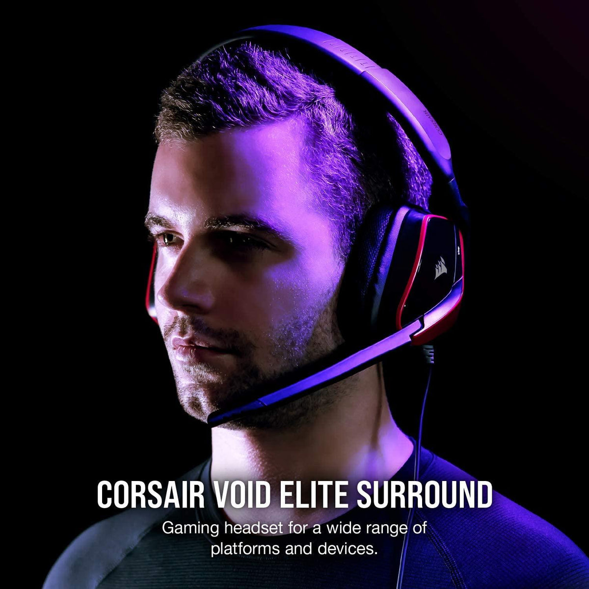 CORSAIR VOID ELITE SURROUND PREMIUM GAMING HEADSET WITH 7.1 SURROUND SOUND CHERRY (PC/PS4/XB1/NSW) - DataBlitz