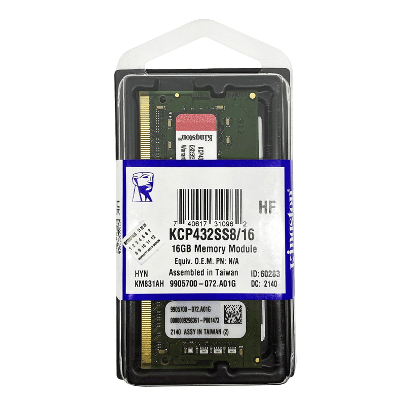 KINGSTON 16GB DDR4 3200MHZ MEMORY MODULE (KCP432SS8/16) - DataBlitz